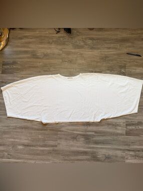 Oversized White Batwing Top